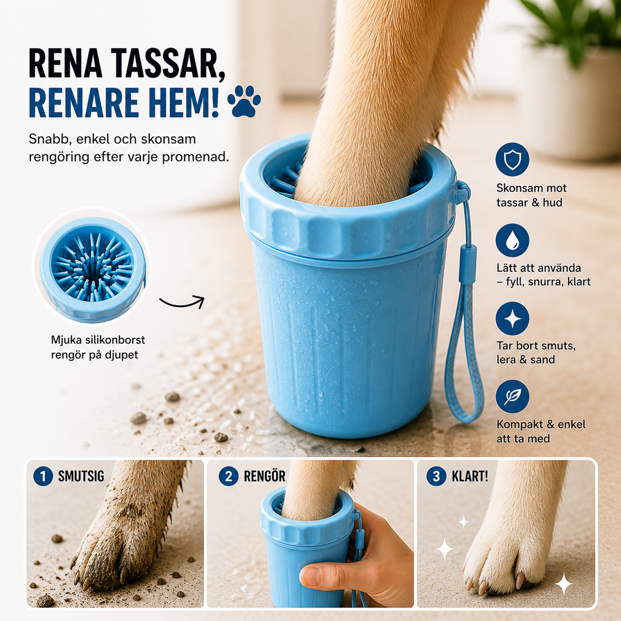 Rena tassar på 10 sekunder – utan krångel