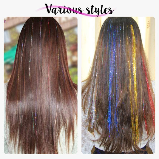 ✨ 16-Pack Glitter Satin Hårslingor – Halva priset