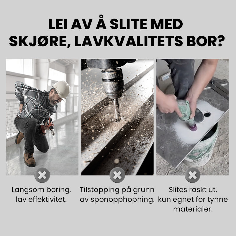 🔥HET FÖRSÄLJNING 2026🔥 Högkvalitativt 4-skärigt räfflat excentriskt borrbitsset