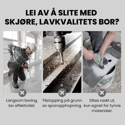 🔥HET FÖRSÄLJNING 2026🔥 Högkvalitativt 4-skärigt räfflat excentriskt borrbitsset