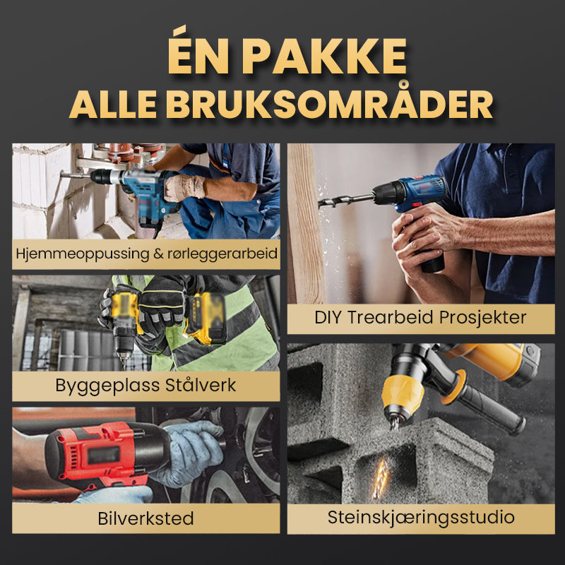 🔥HET FÖRSÄLJNING 2026🔥 Högkvalitativt 4-skärigt räfflat excentriskt borrbitsset