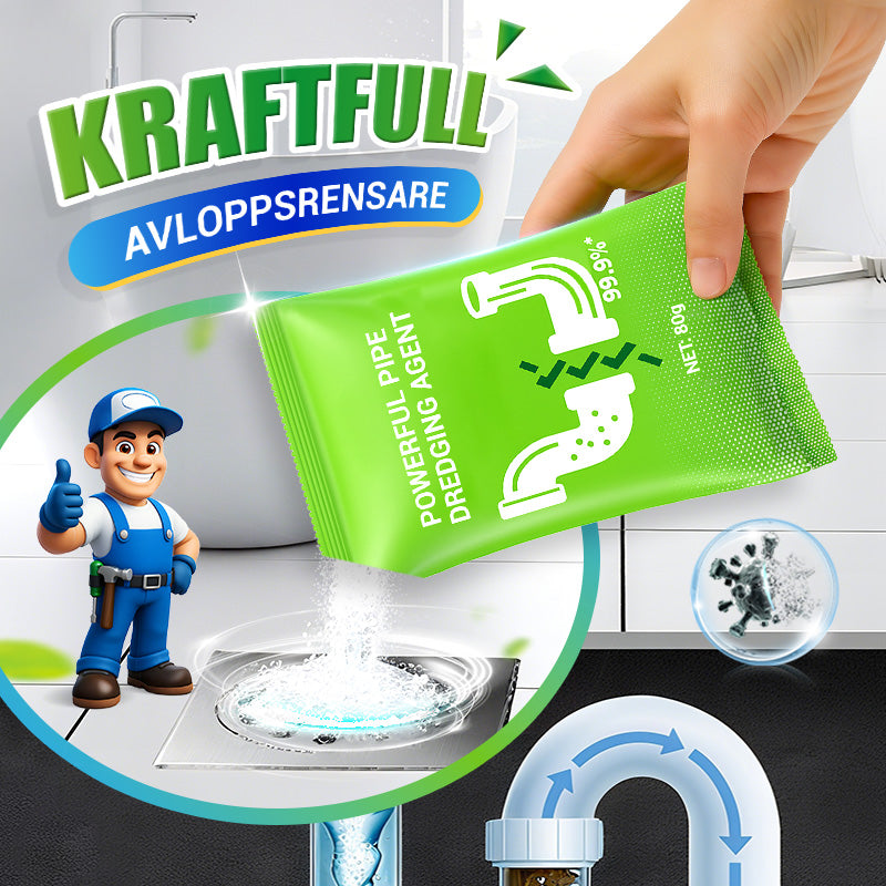Kraftfullt avloppsrens – löser stopp och tar bort dålig lukt snabbt