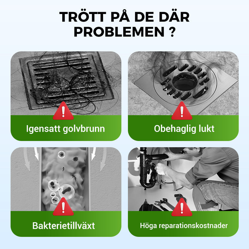 Kraftfullt avloppsrens – löser stopp och tar bort dålig lukt snabbt