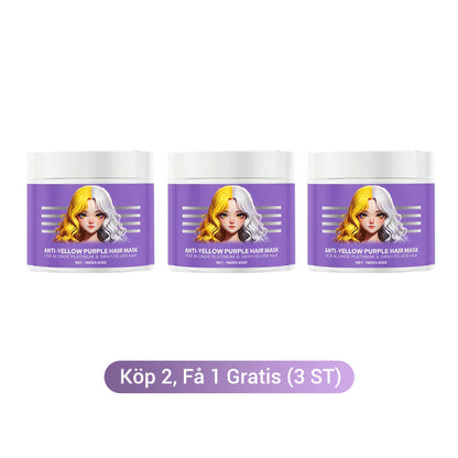 Anti-gulnande lila hårmask 💜 Säg adjö till röda höjdpunkter! 💜
