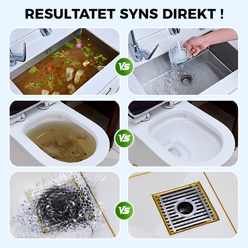 Kraftfullt avloppsrens – löser stopp och tar bort dålig lukt snabbt