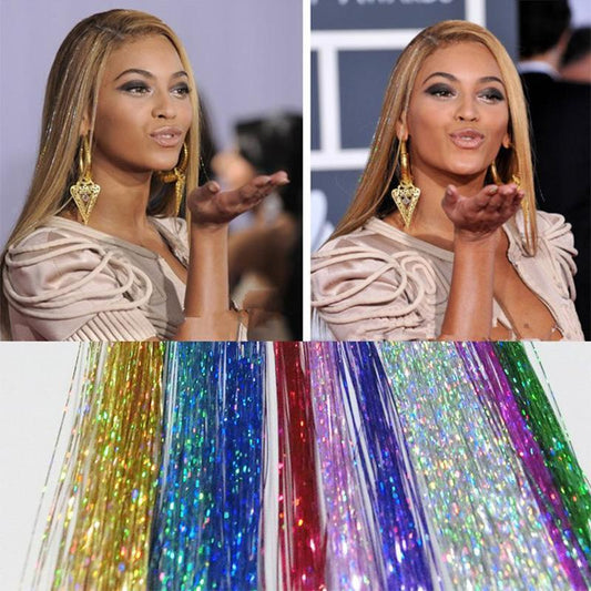 ✨ 16-Pack Glitter Satin Hårslingor – Halva priset
