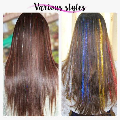 ✨ 16-Pack Glitter Satin Hårslingor – Halva priset