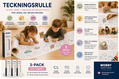 🎨Teckningsrulle för barn – kreativ lek utan skärm 🎨