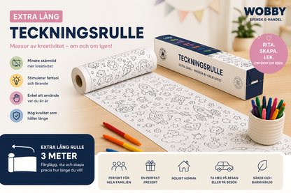 🎨Teckningsrulle för barn – kreativ lek utan skärm 🎨