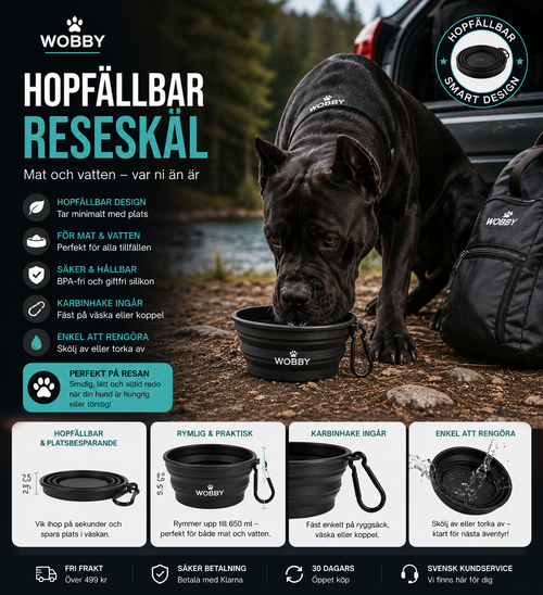 Reseskål™ – Hopfällbar Reseskål för Hund & Katt