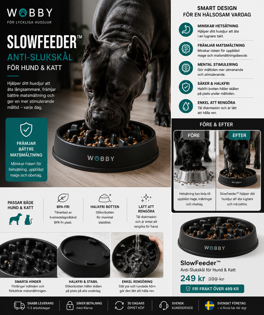 SlowFeeder™ – Anti-Slukskål för Hund & Katt