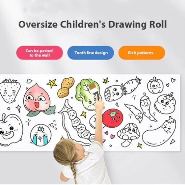 🎨Teckningsrulle för barn – kreativ lek utan skärm 🎨