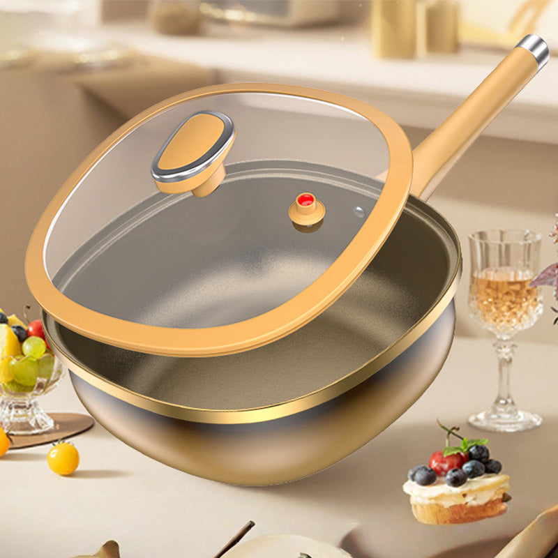 Non-stick-gryta i titanlegering med lock – hållbar och lätt att använda