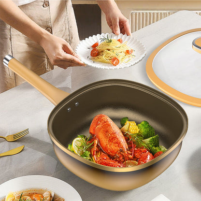 Non-stick-gryta i titanlegering med lock – hållbar och lätt att använda