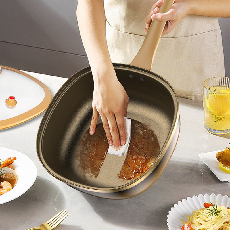 Non-stick-gryta i titanlegering med lock – hållbar och lätt att använda