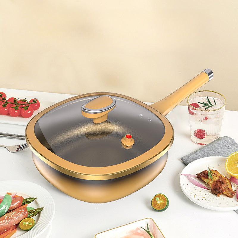 Non-stick-gryta i titanlegering med lock – hållbar och lätt att använda