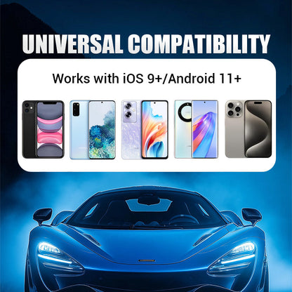 2-i-1 trådlös adapter för iPhone och Android Auto