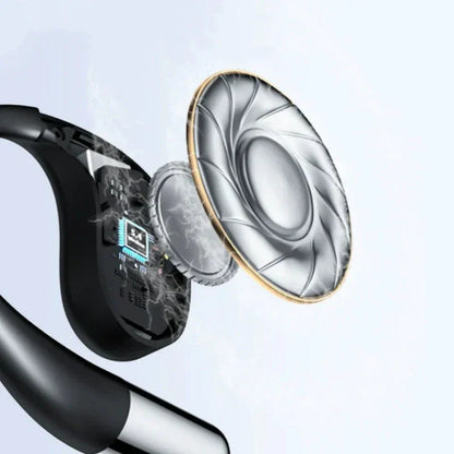 🎧✨ Trådlösa Öppna Öronshörlurar med LED-display