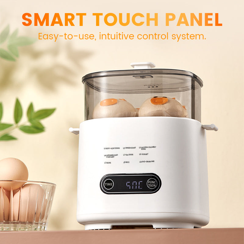 🎁2025 Nytt design🥚✨Mini multifunktionell äggkokare med smart touchpanel