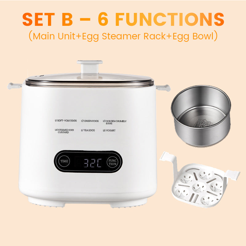 🎁2025 Nytt design🥚✨Mini multifunktionell äggkokare med smart touchpanel