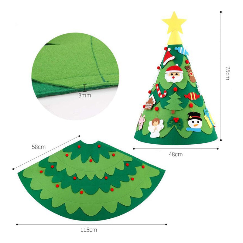 DIY filtjulgran i 3D – kreativ jullek för barn