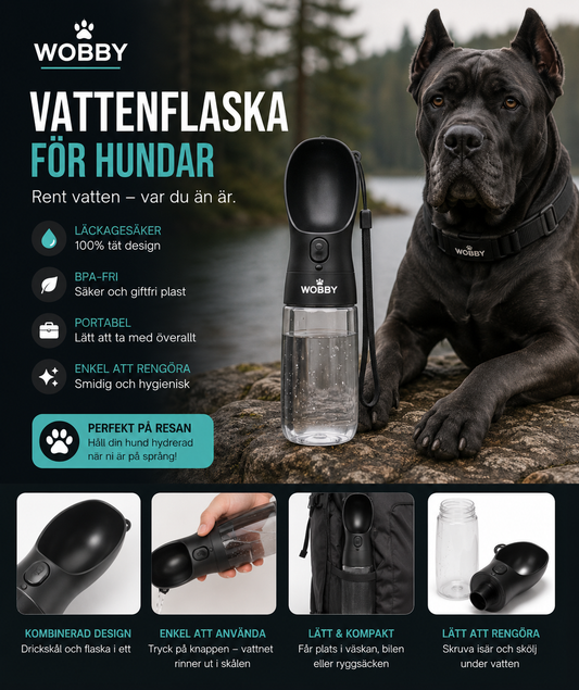Vattenflaska™ – Bärbar vattenflaska för hundar